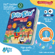 Ditty Bird Bilingual Book |  Chinese Kid's Songs 儿歌 USB-C Ditty Bird