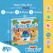 First Look and Find Activity Sound Book  toddlers 1- 3 USB-C Ditty Bird