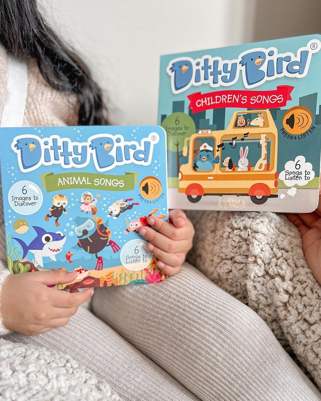 Ditty Bird Book:Animal songs - Baby Shark- BESTSELLER- USB-C Ditty Bird