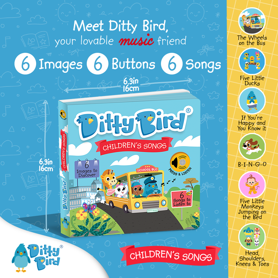 Ditty Bird Sound Book: Children´s Songs-BESTSELLER  USB-C Ditty Bird