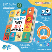 Ditty Bird Baby Book - Best toys - First 100 Animals USB-C Ditty Bird