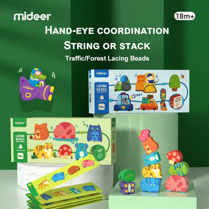 Lacing Beads: Forest Animals Mideer