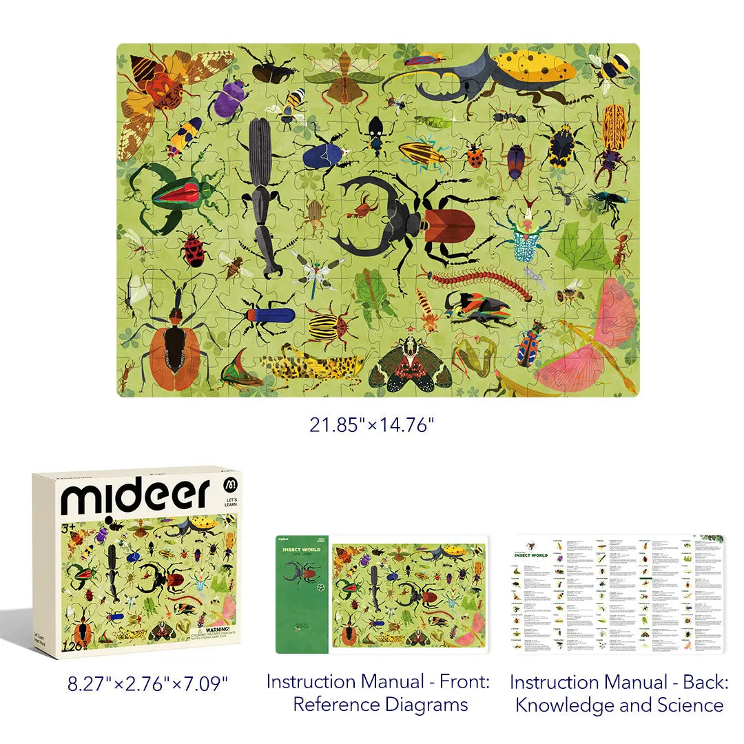 Let's Learn Puzzle: Insect World 126P Mideer