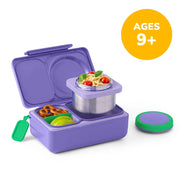 OmieBox UP Insulated Bento Lunch Box with Thermos – 12 oz in Galaxy Purple