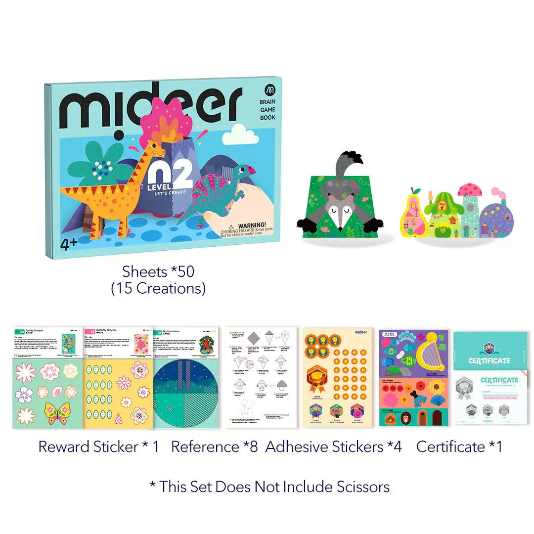Brain Game Book: Let's Create Level 2 Mideer