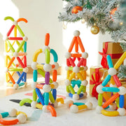 Rainbow Magnetic Building Stick 100P Mideer