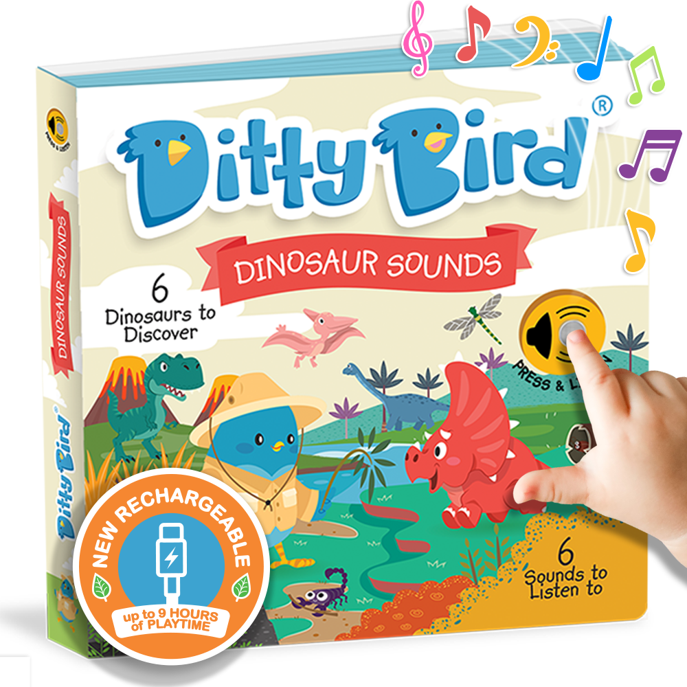 Ditty Bird Sound Book Dino Lovers: Dinosaur sounds - USB-C by Ditty Bird