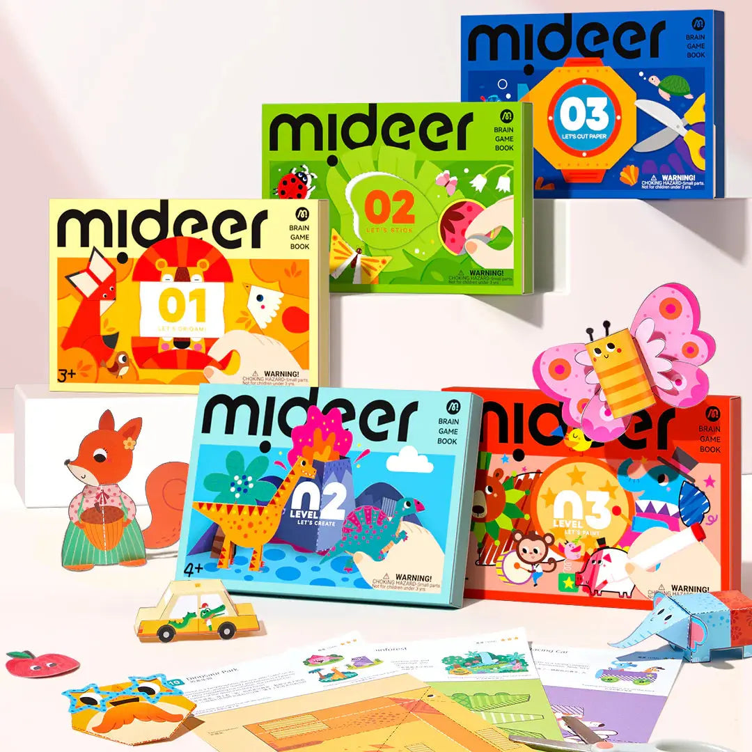 Brain Game Book: Let's Cut Paper Level 1 Mideer