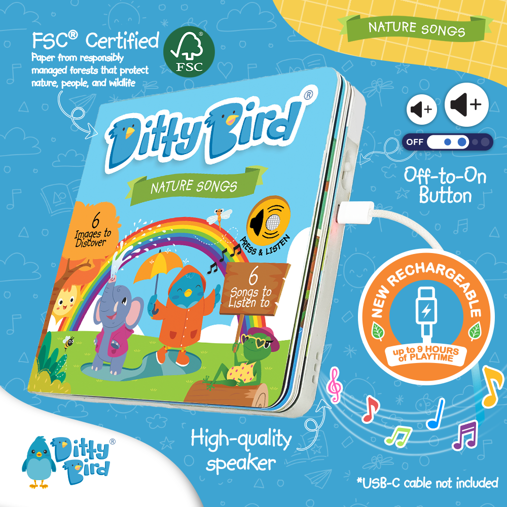 Ditty Bird Sound Book Exploring for Kids :Nature songs USB-C by Ditty Bird, alternate view