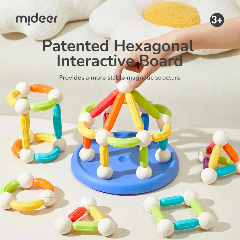 Rainbow Magnetic Building Stick 100P Mideer