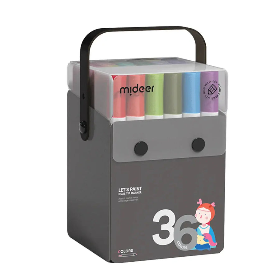 Translucent Dual Tip Marker 36 Colors Mideer