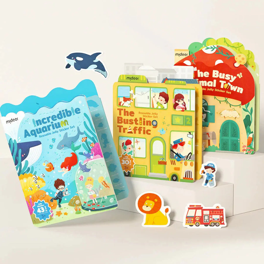 Reusable Jelly Sticker Set - Incredible Aquarium Mideer