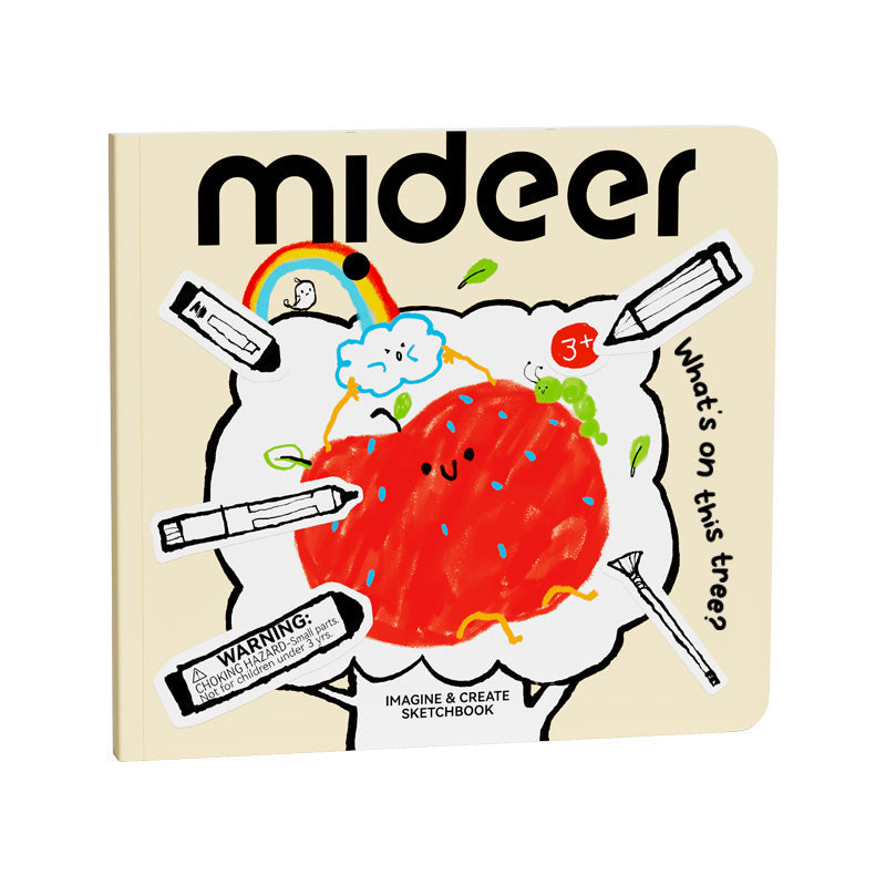 Mideer Inspiration Sketchbook Big Dreams with cream cover and colorful illustrated scene