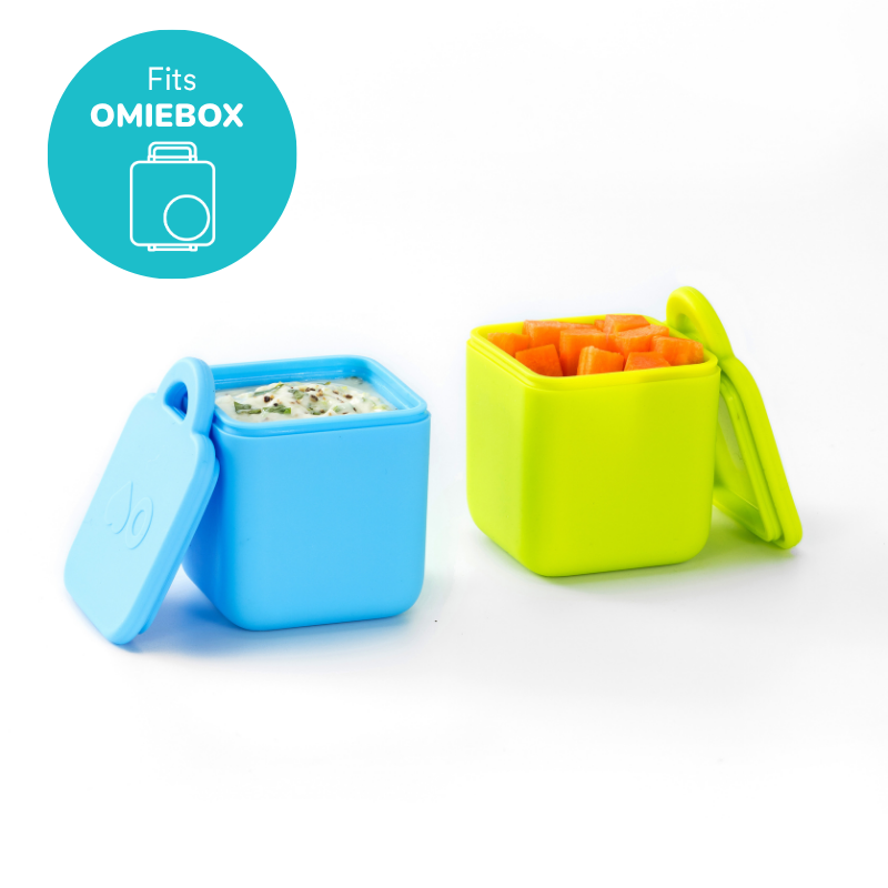 OmieDip Leakproof Dip Containers for OmieBox – Set of 2 in Blue&Lime