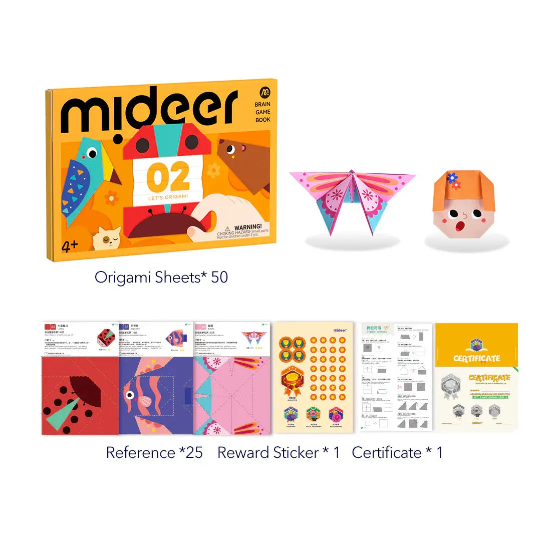 Brain Game Book: Let's Origami Level 2 Mideer