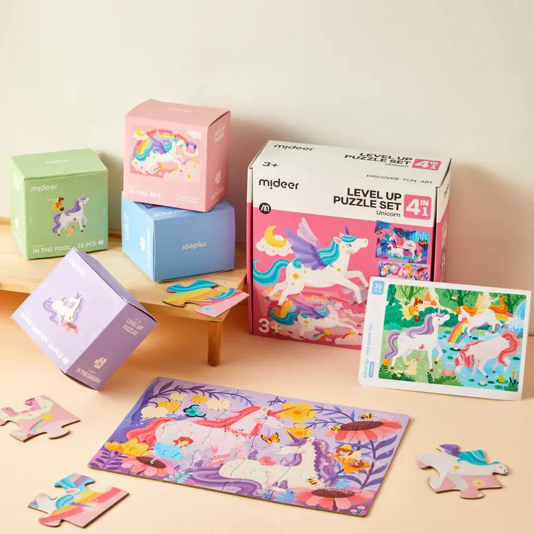 Level Up 4-in-1 Puzzle Set - Unicon Mideer