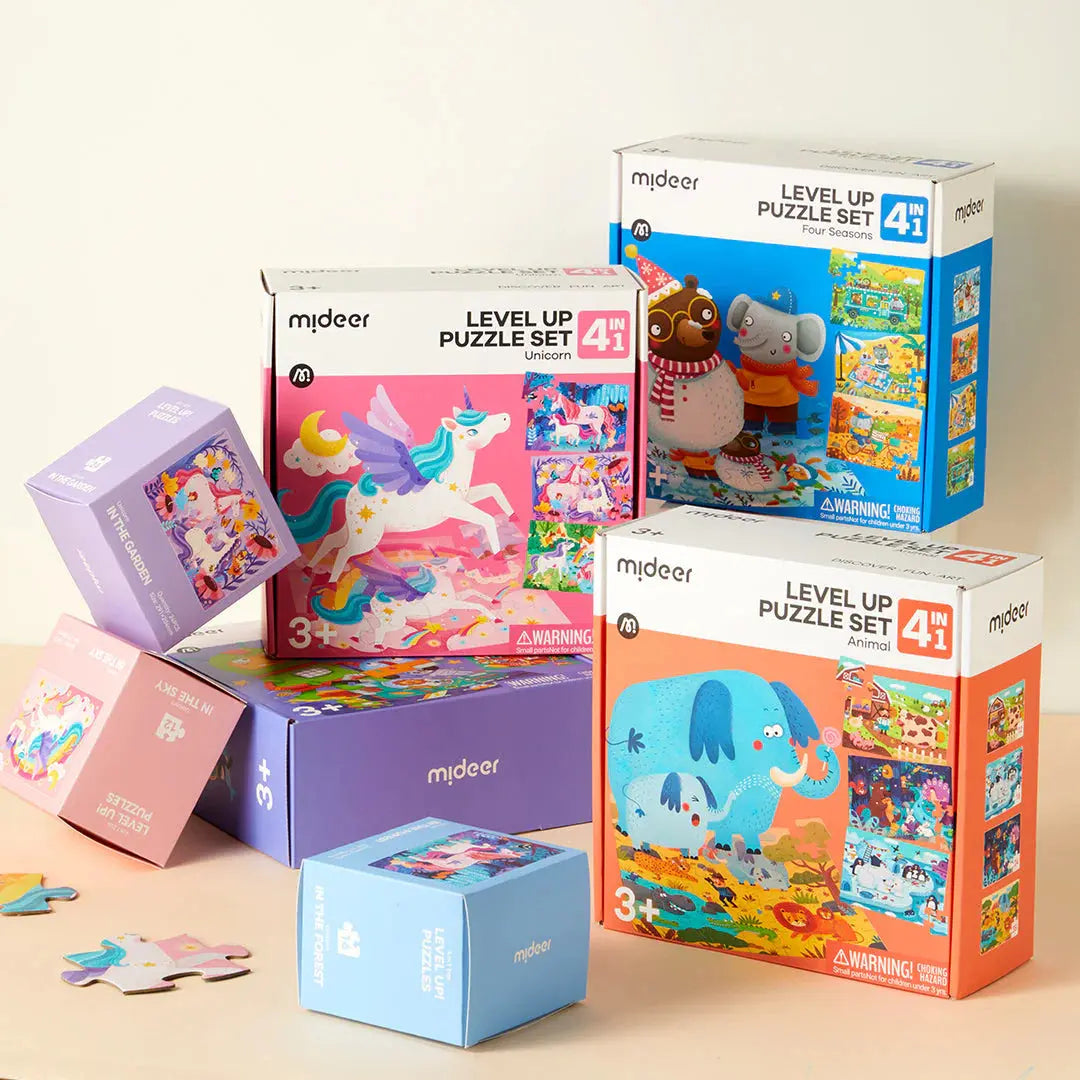 Level Up 4-in-1 Puzzle Set - Unicon Mideer