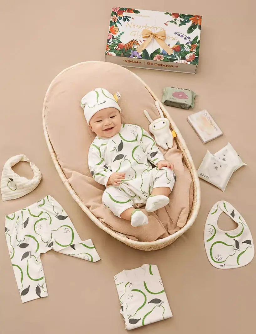 Newborn Rompers Gift Box 10 pcs - Pear (0m+) Bc Babycare