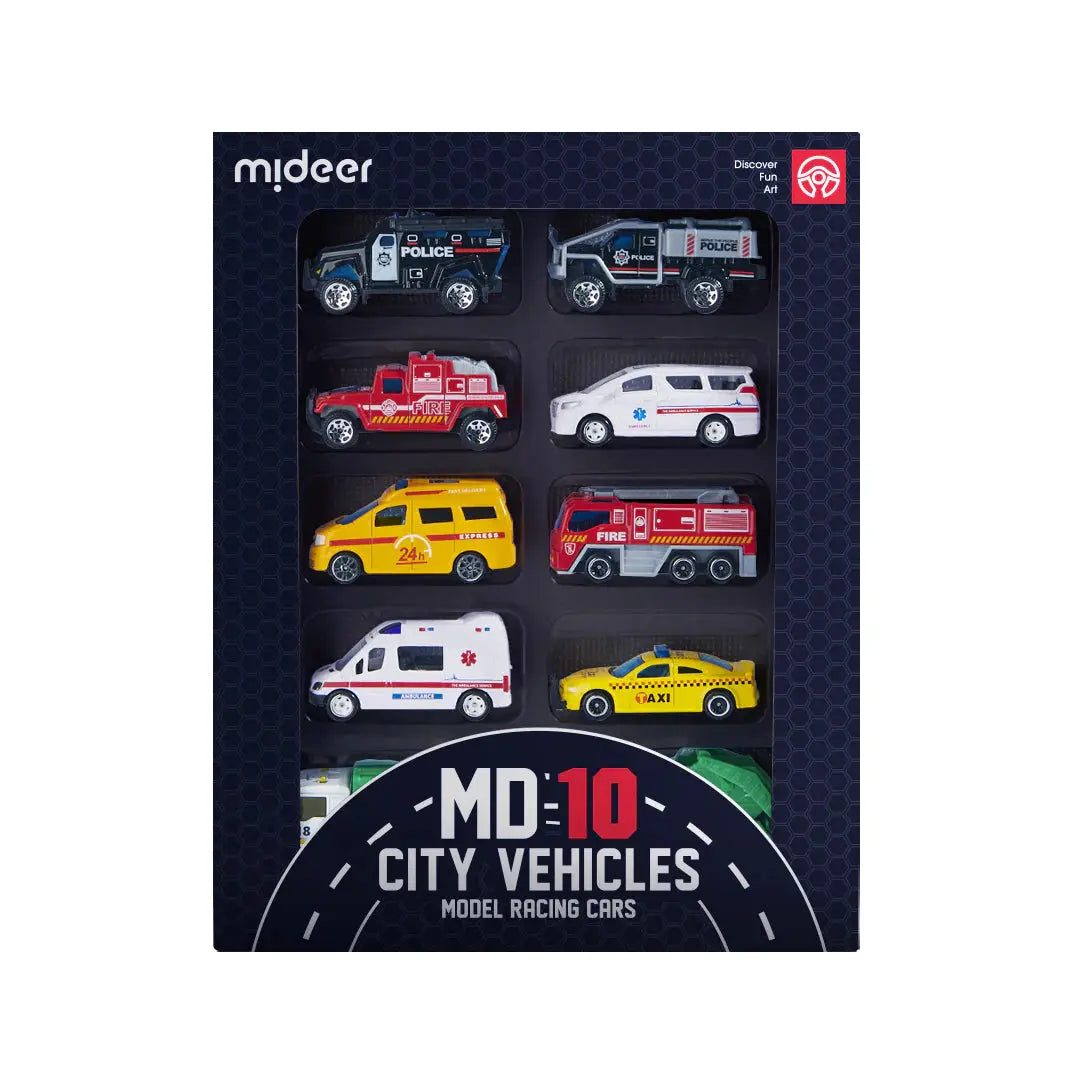 Alloy Racing Cars: City Vehicles 10P Mideer