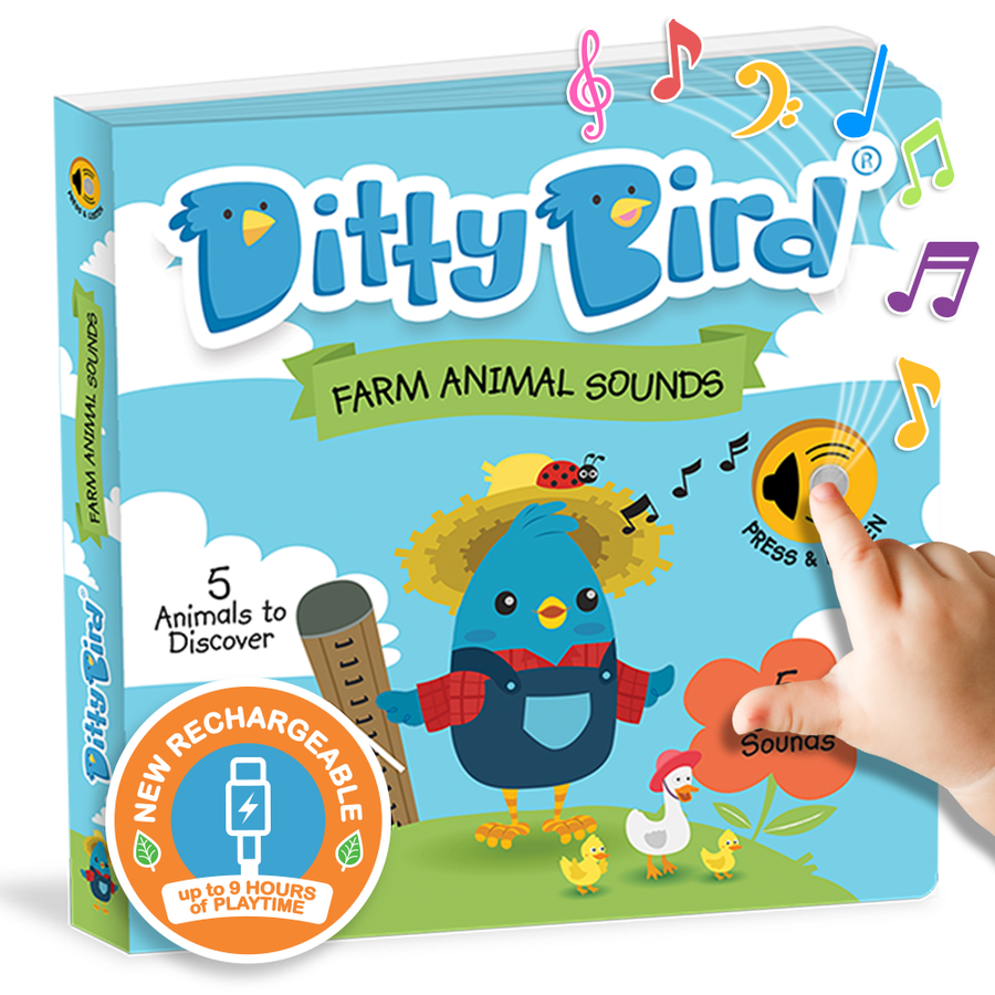 Ditty Bird Farm Animal | Baby Sound Book Farm USB-C by Ditty Bird