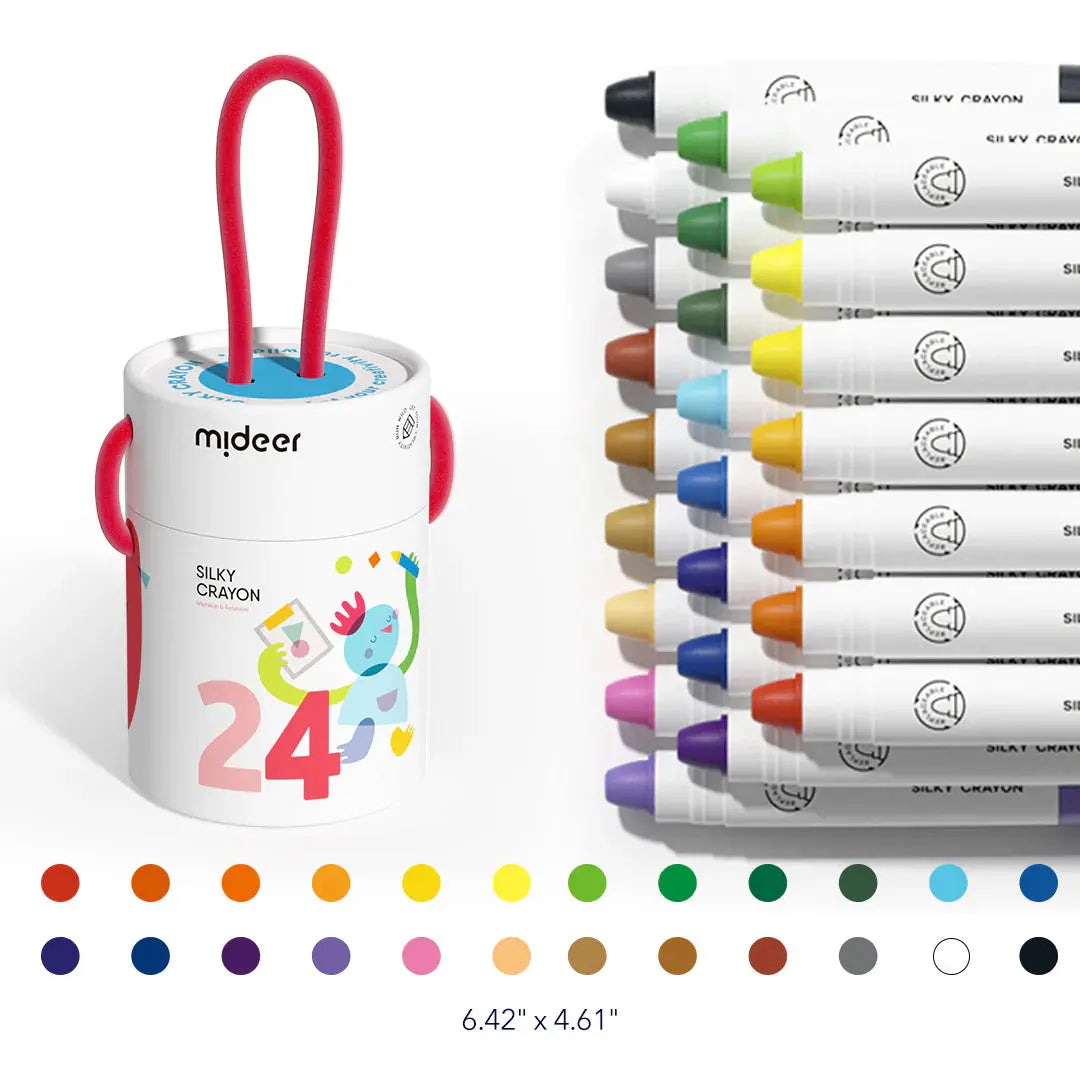 Silky Crayon 24 Colors Mideer