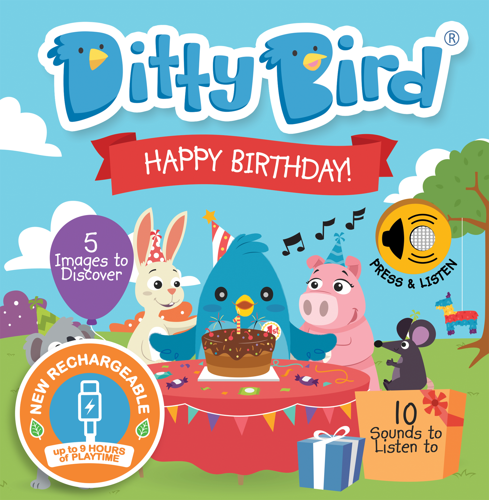Birthday Book | Ditty Bird Happy Birthday (Gift&Card) USB-C Ditty Bird