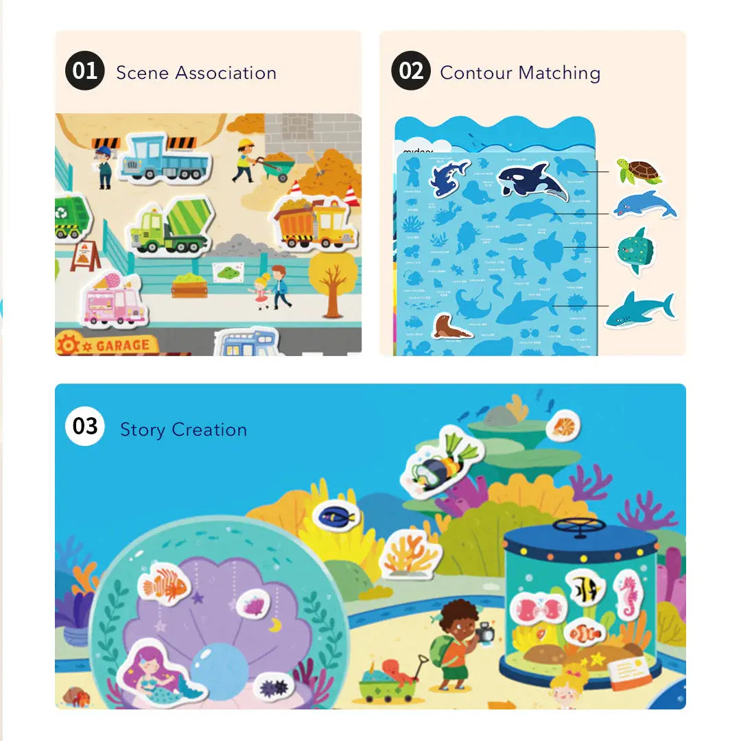 Reusable Jelly Sticker Set - Incredible Aquarium Mideer