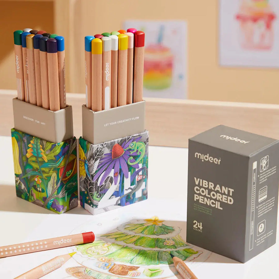 Vibrant Colored Pencil 24 Colors Mideer