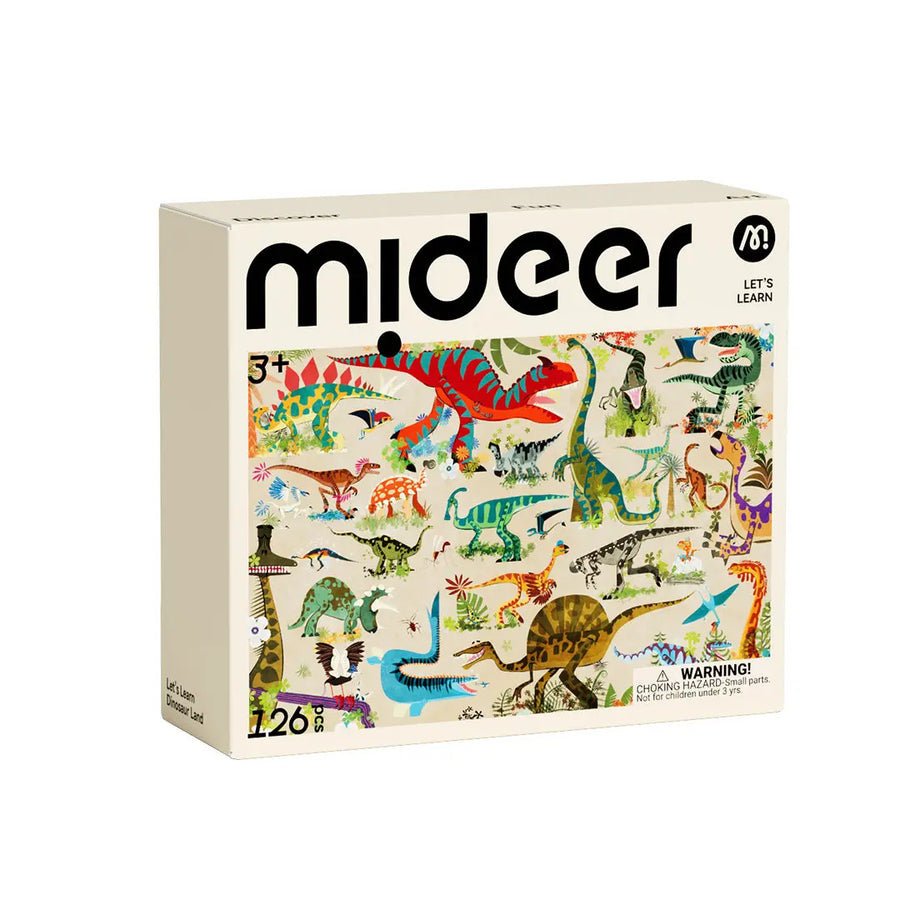 Let's Learn Puzzle: Dino Land 126P Mideer