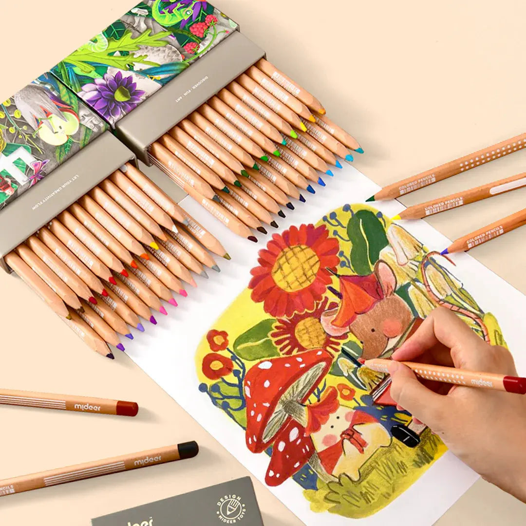 Vibrant Colored Pencil 48 Colors Mideer