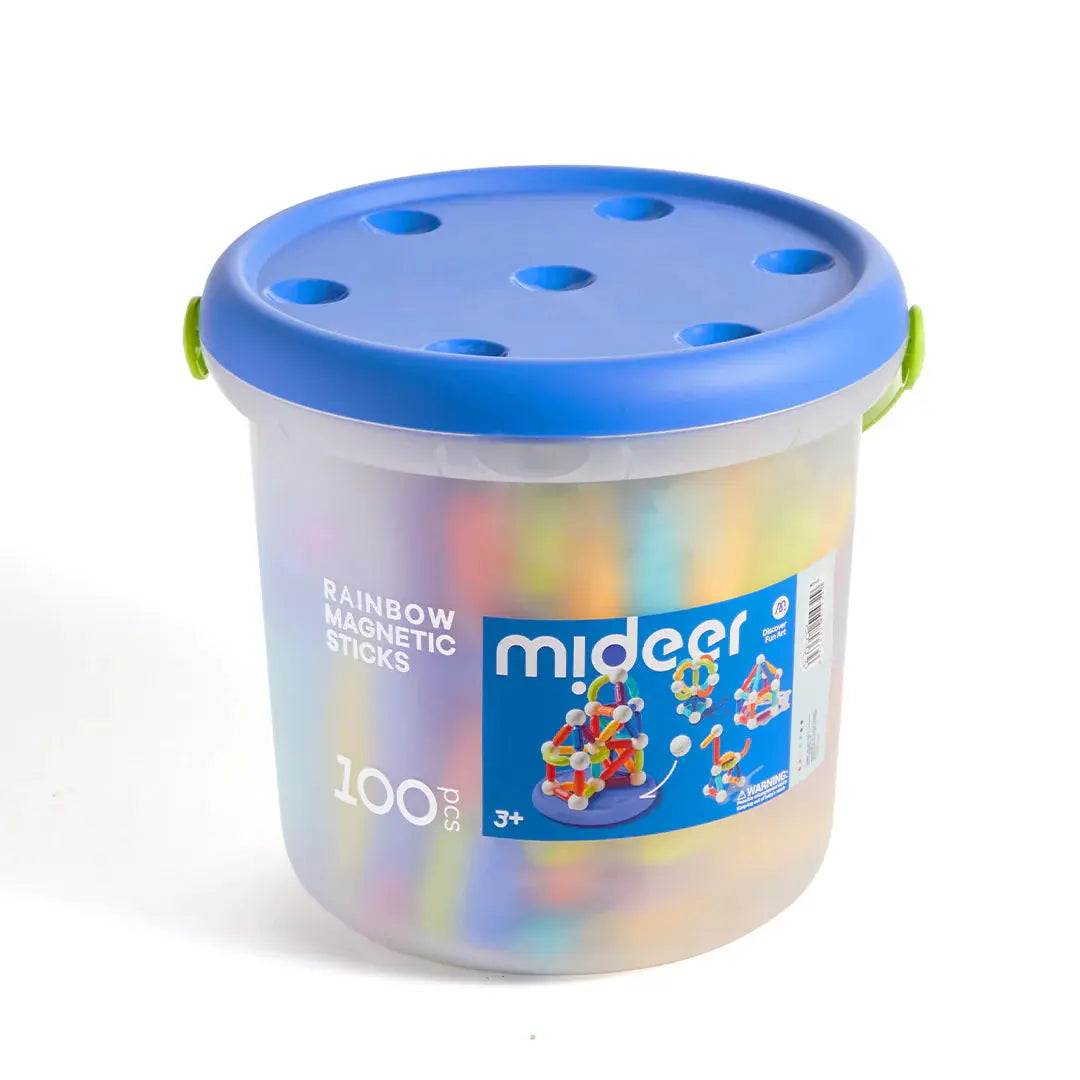 Rainbow Magnetic Building Stick 100P Mideer