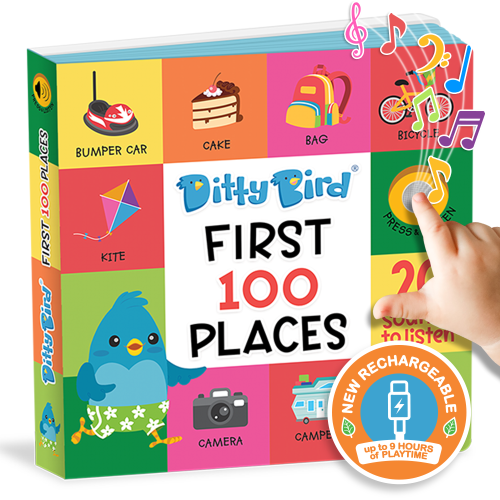 Ditty Bird Sound Vocabulary Book: First 100 Places USB-C Ditty Bird