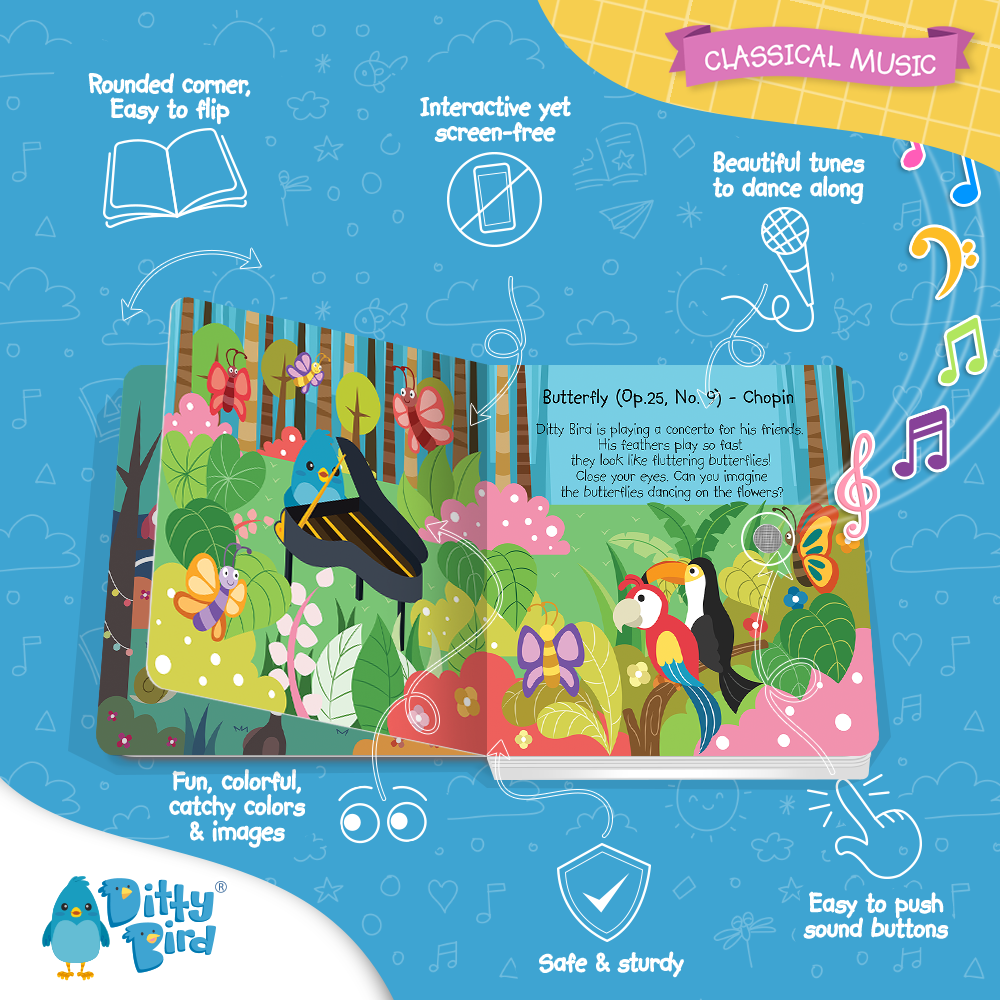 Ditty Bird Classical Music Mozart-Beethoven USB-C Ditty Bird