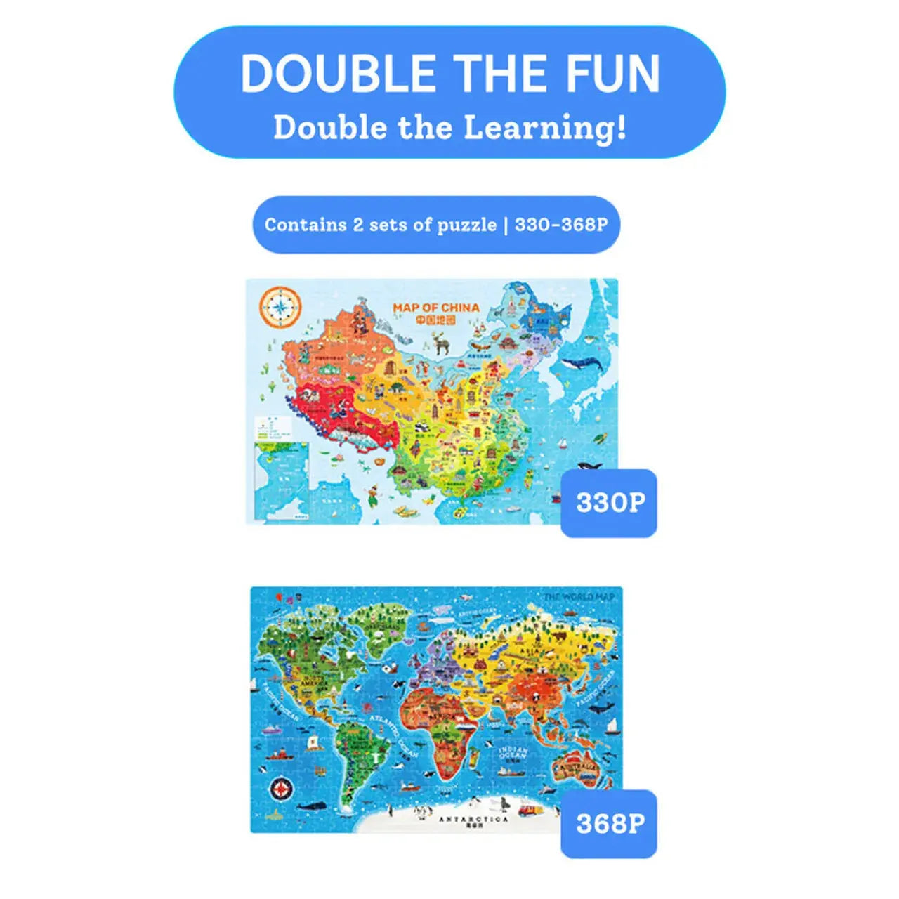 Level Up Puzzles - Level 9 Map of World and China Mideer