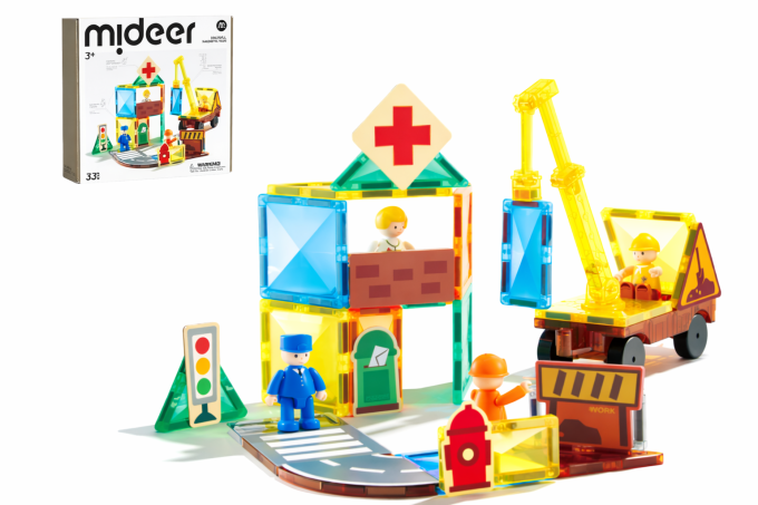Mideer My First Magnetic Building Set: City Heroes - 33 Pieces product image