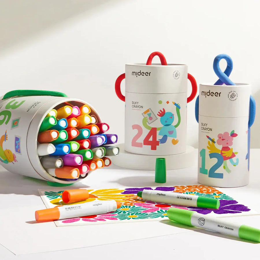 Silky Crayon 12 Colors Mideer