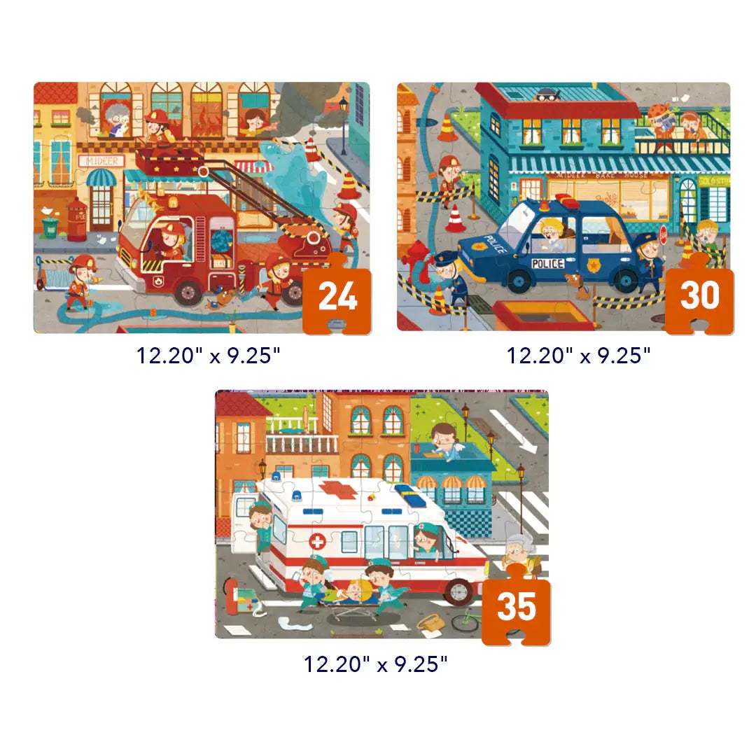 Level Up Puzzles - Level 3 Busy Community Helpers Mideer