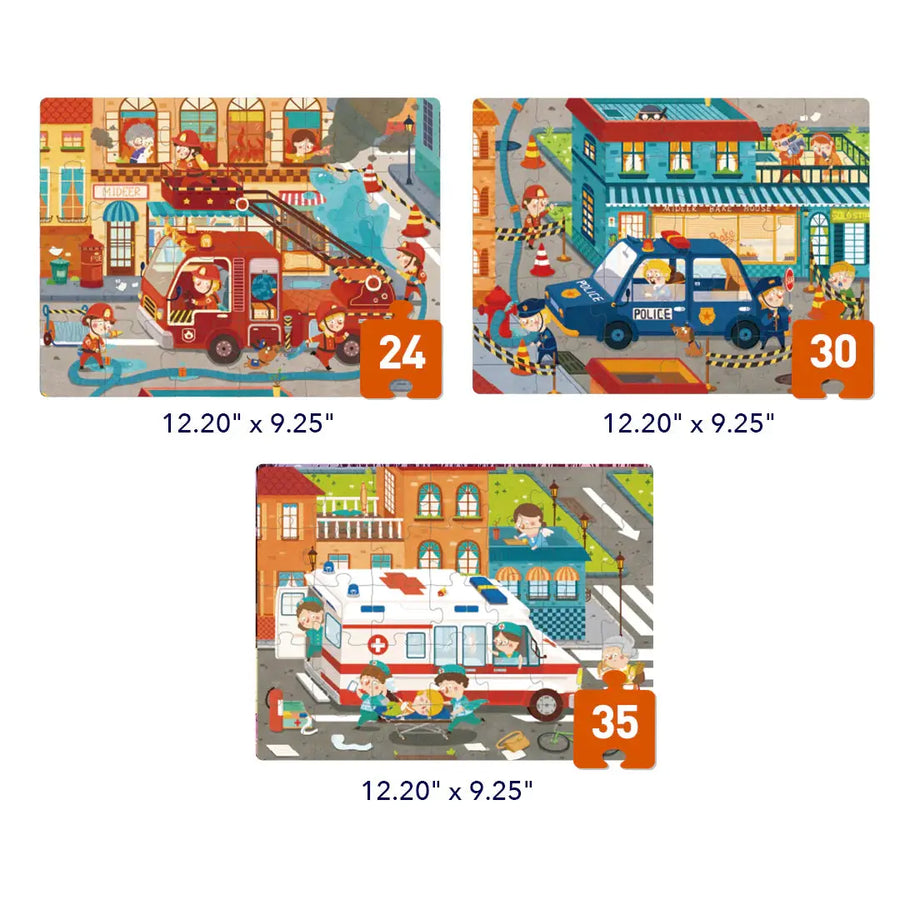 Level Up Puzzles - Level 3 Busy Community Helpers Mideer