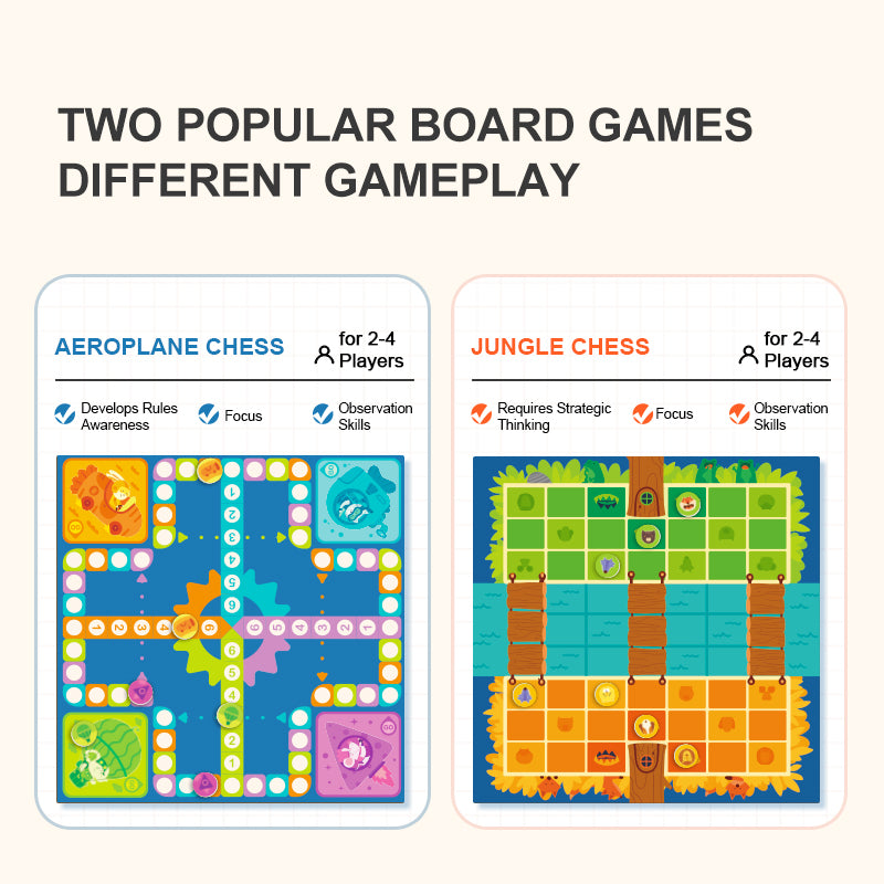 2-in-1 Travel Board Game Set Mideer