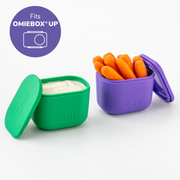 OmieBox UP Dip Containers – Set of 2 in Purple & Green