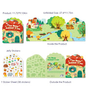 Reusable Jelly Sticker Set - The Busy Animal Town Mideer
