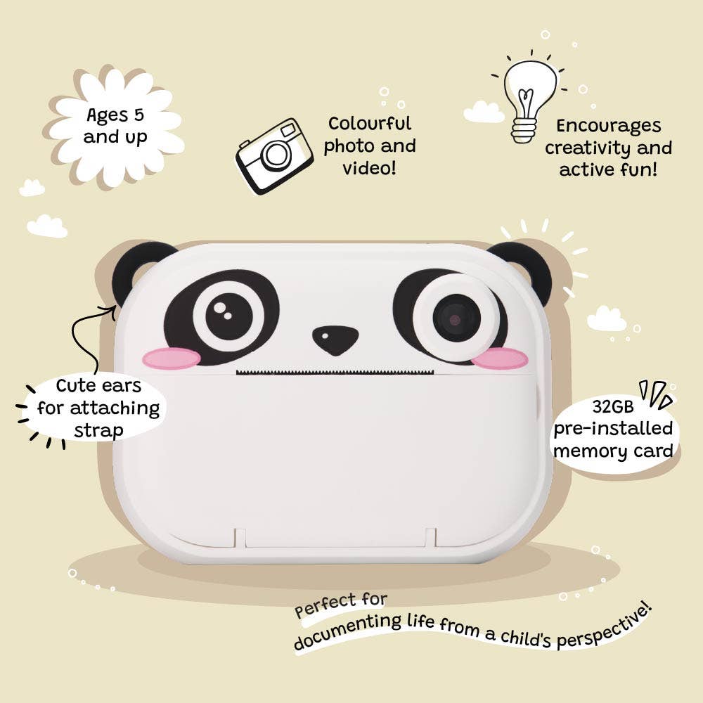 Panda Print Camera kiimento