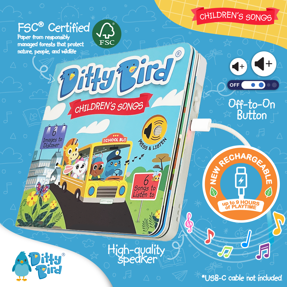 Ditty Bird Sound Book: Children´s Songs-BESTSELLER  USB-C Ditty Bird