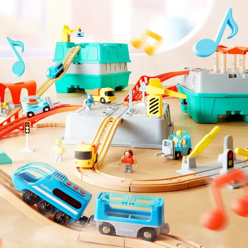 Train track building blocks Mideer