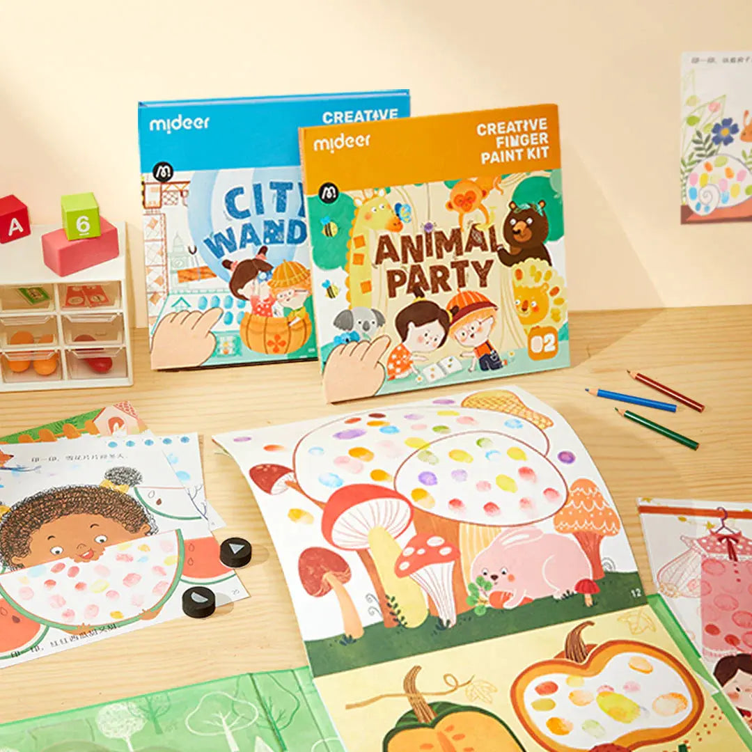 Creative Finger Paint Kit: Animal Party Mideer