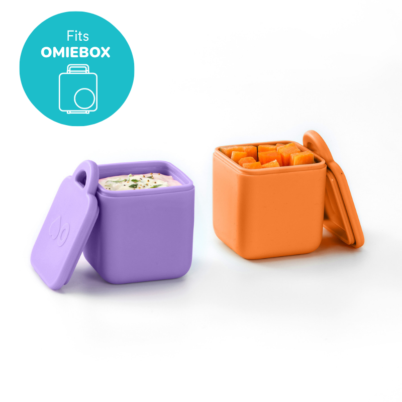 OmieDip Leakproof Dip Containers for OmieBox – Set of 2 in Purple&Orange