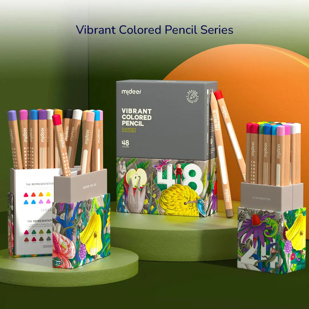 Vibrant Colored Pencil 48 Colors Mideer