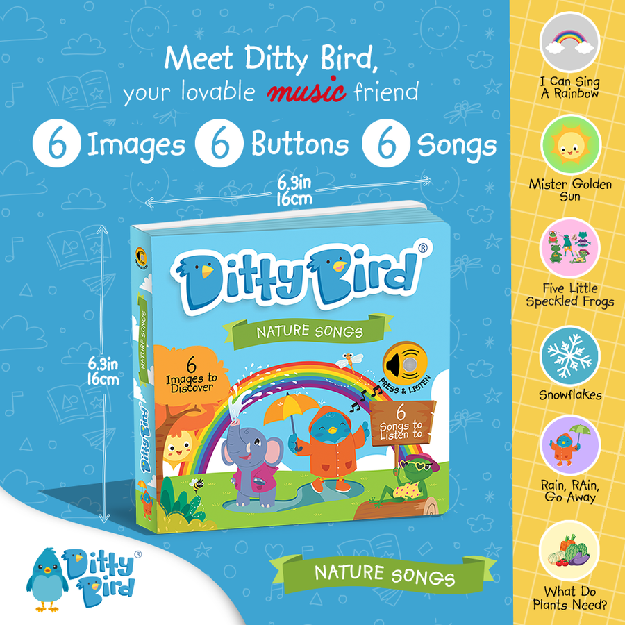 Ditty Bird Sound Book Exploring for Kids :Nature songs USB-C by Ditty Bird, alternate view