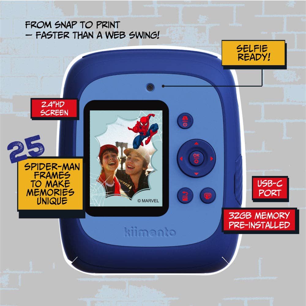 Marvel Spider-Man Print Pro Camera kiimento