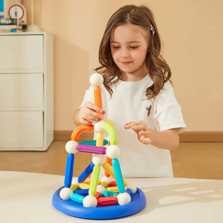 Rainbow Magnetic Building Stick 100P Mideer